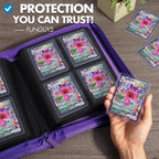 FunGuys Toploader Binder – 4-Pocket Card Binder for 128 Top Loaders | TCG, MTG, Pokemon
