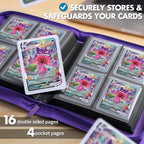 FunGuys Toploader Binder – 4-Pocket Card Binder for 128 Top Loaders | TCG, MTG, Pokemon