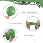 FunHot Football Balloons Kit - 30pc Sage Green & Coffee 12in
