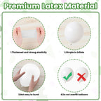 FunHot Football Balloons Kit – 12in Sage Green, White & Brown Football Print Balloons for Party Decor