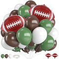 FunHot Football Balloons Kit - 30pc Sage Green & Coffee 12in
