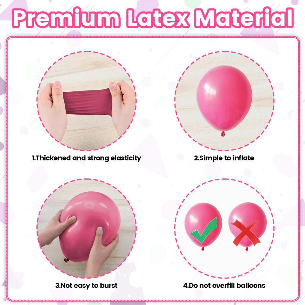 FunHot Neon Balloons Kit – 80s/90s Disco Party Decor (Hot Pink, Blue, Green, Orange, Yellow)