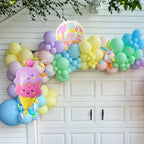 FunHot Pastel Balloons Set with Ice Cream Foil Balloons – 35pc 12in Macaron Colors for Birthday Parties