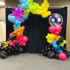 FunHot Neon Balloons Kit – 80s/90s Disco Party Decor (Hot Pink, Blue, Green, Orange, Yellow)