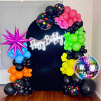 FunHot Neon Balloons Kit – 80s/90s Disco Party Decor (Hot Pink, Blue, Green, Orange, Yellow)