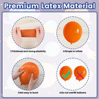 FunHot Outer Space Balloons Set – 12-Inch Galaxy Decor with UFO & Star Foil (Orange, Silver, Blue)