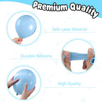 FunHot Red Yellow Blue Balloons Kit – 12 Inch Cow Print, Sky Cloud Print & Confetti for Kids' Parties