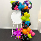 FunHot Neon Balloons Kit – 80s/90s Disco Party Decor (Hot Pink, Blue, Green, Orange, Yellow)