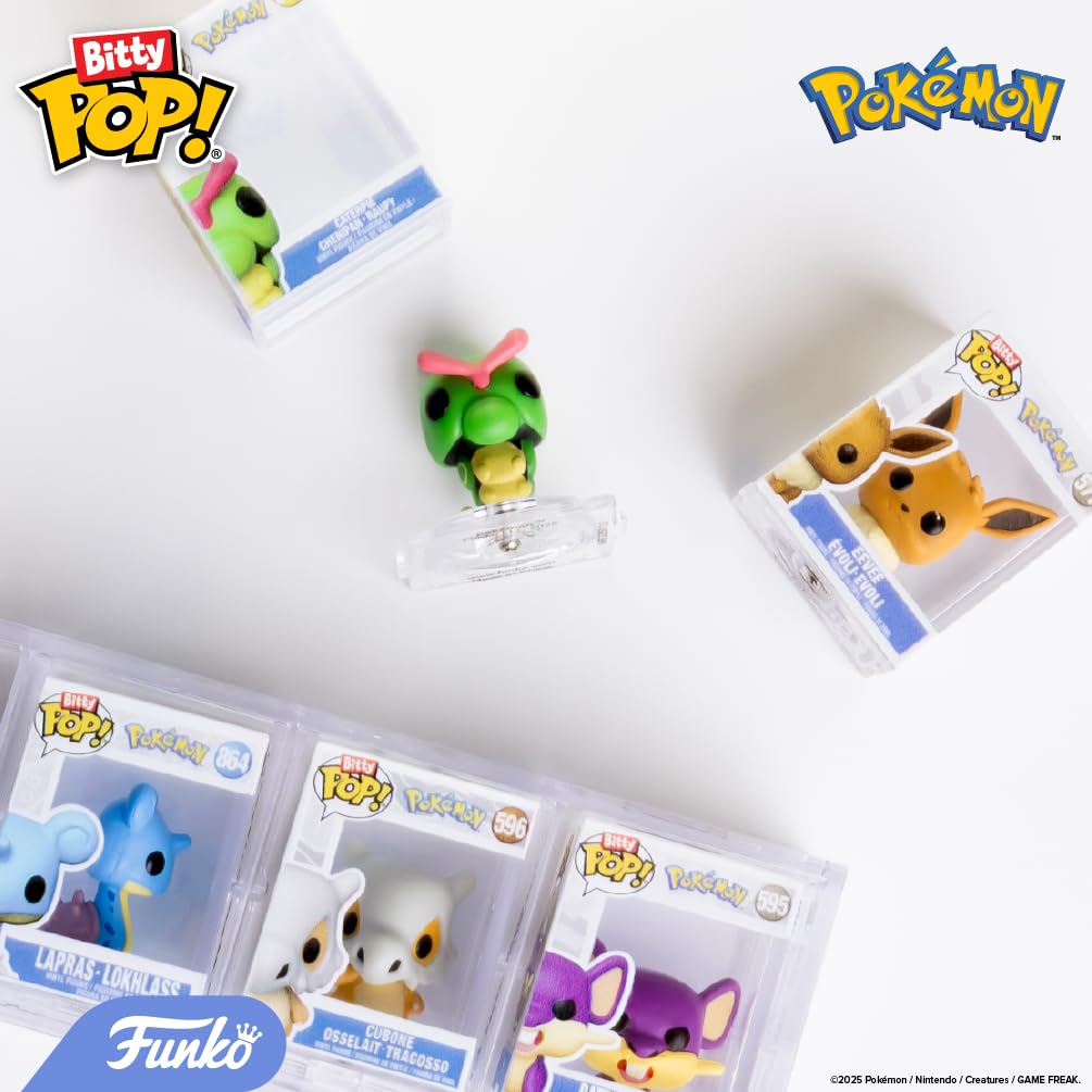 Funko Pop! Bitty Pokemon: Bulbasaur, Flareon, Pichu & Charizard – 0.9-Inch Collectibles with Stackable Display Case