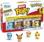 Funko Pop Bitty Pokemon Squirtle, Eevee, Growlithe & Psyduck – 0.9-Inch Collectibles with Stackable Display Case