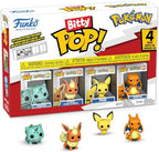 Funko Pop! Bitty Pokemon: Bulbasaur, Flareon, Pichu & Charizard – 0.9-Inch Collectibles with Stackable Display Case