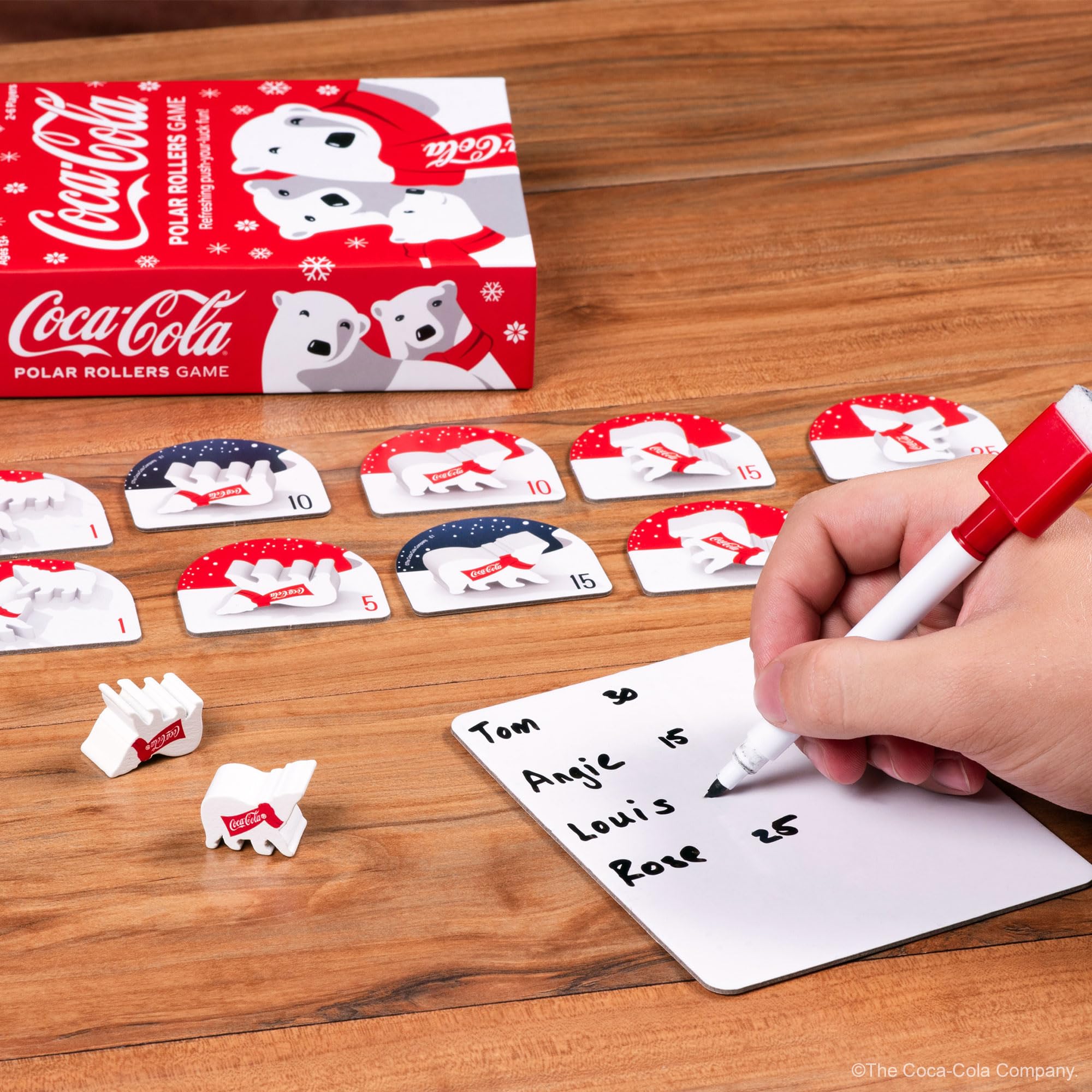 Funko Coca-Cola Polar Rollers Game for 2-6 Players | 15-Minute Holiday Fun