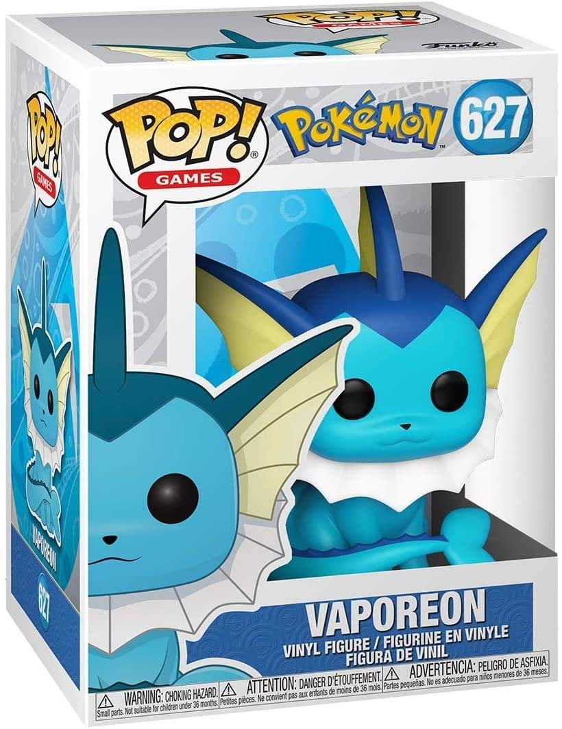 Funko Pop! Games: Pokemon Vaporeon Vinyl Figure – 3.5-Inch Collectible