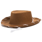 Funny Party Hats Childrens Brown Felt Cowboy Hat – Size Small