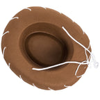 Funny Party Hats Childrens Brown Felt Cowboy Hat – Size Small