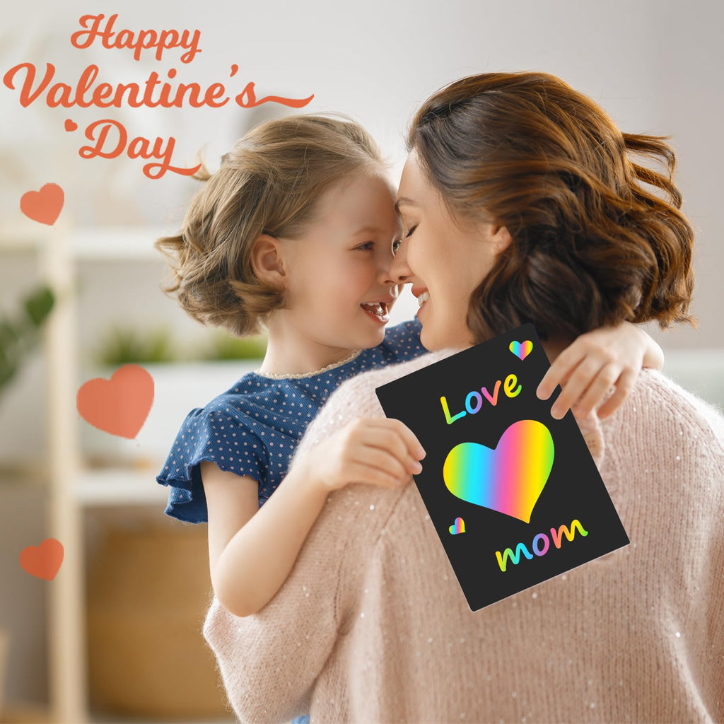 FUNNYB&G Rainbow Scratch Paper Art Kit – 200 Pcs for Kids | Creative Scratch Crafts & Party Activities