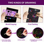 FUNNYB&G Rainbow Scratch Paper Art Kit – 200 Pcs for Kids | Creative Scratch Crafts & Party Activities
