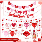 Funnymoom 133-Piece Galentine's Day Decorations & Dinnerware Set