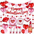 Funnymoom 133-Piece Galentine's Day Decorations & Dinnerware Set