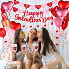 Funnymoom 133-Piece Galentine's Day Decorations & Dinnerware Set