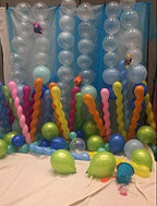 FUNPRT 40-Inch Latex Spiral Balloons - 100 Count Assorted Party Balloons