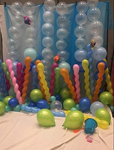 FUNPRT 40-Inch Latex Spiral Balloons - 100 Count Assorted Party Balloons
