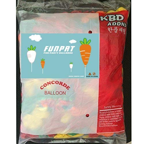 FUNPRT 40-Inch Latex Spiral Balloons - 100 Count Assorted Party Balloons