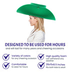 FUNSTITUTION Giant Yellow Foam Cowboy Hat | Oversized Party Hat for Adults & Kids
