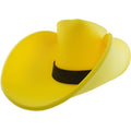 FUNSTITUTION Giant Yellow Foam Cowboy Hat | Oversized Party Hat for Adults & Kids