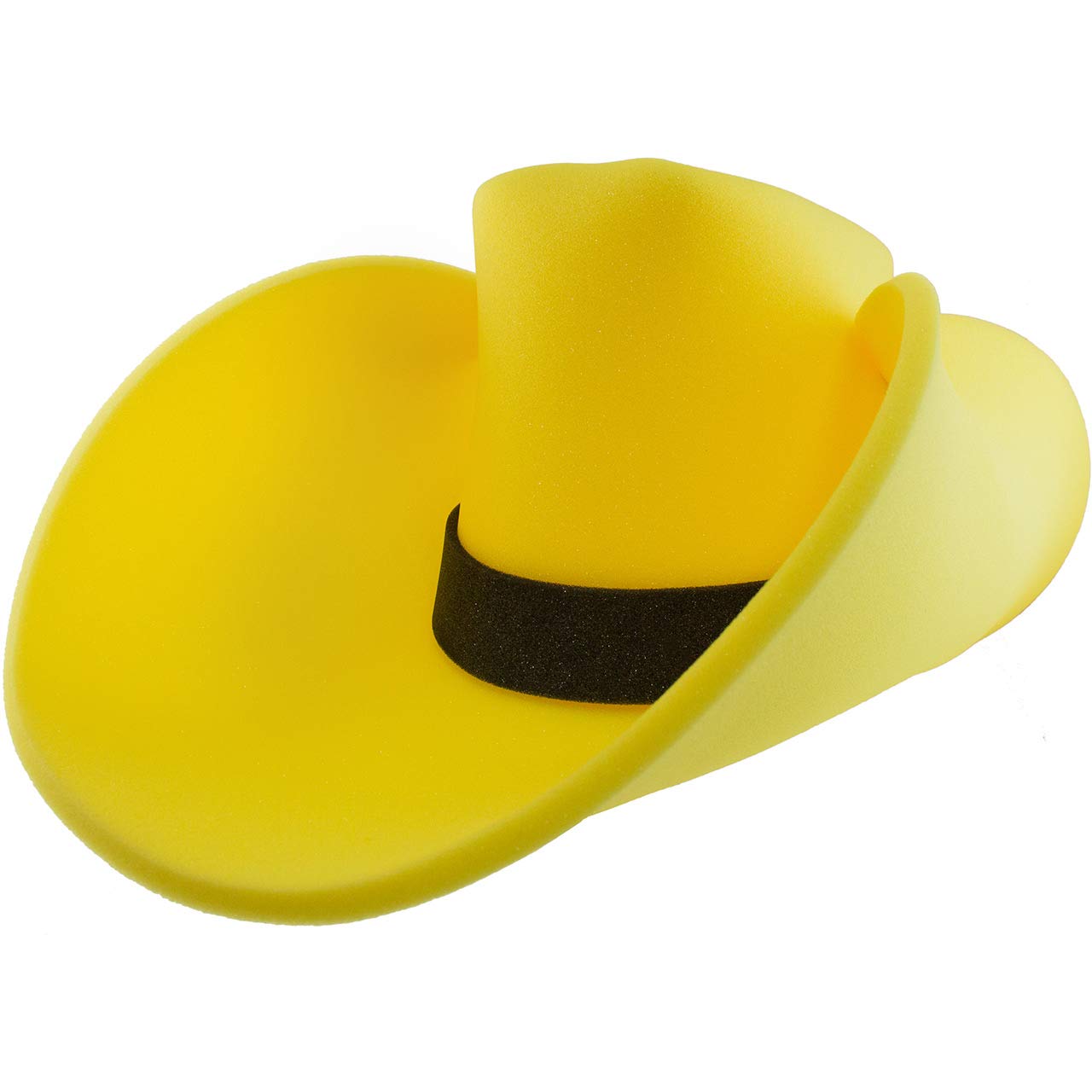 FUNSTITUTION Giant Yellow Foam Cowboy Hat | Oversized Party Hat for Adults & Kids