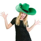 FUNSTITUTION Giant Yellow Foam Cowboy Hat | Oversized Party Hat for Adults & Kids