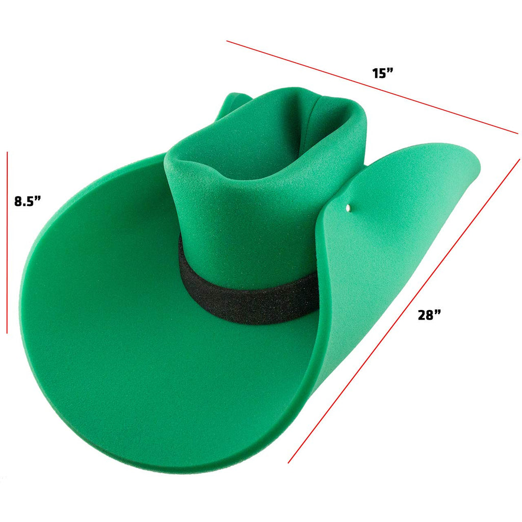 FUNSTITUTION Giant Yellow Foam Cowboy Hat | Oversized Party Hat for Adults & Kids