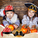 Funtery 48 Pcs Pirate Hat Party Accessories – Kids Halloween Pirate Favors