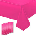 FUNTOOB Hot Pink Tablecloth 4-Pack – 54 x 72 in Disposable Party Cover