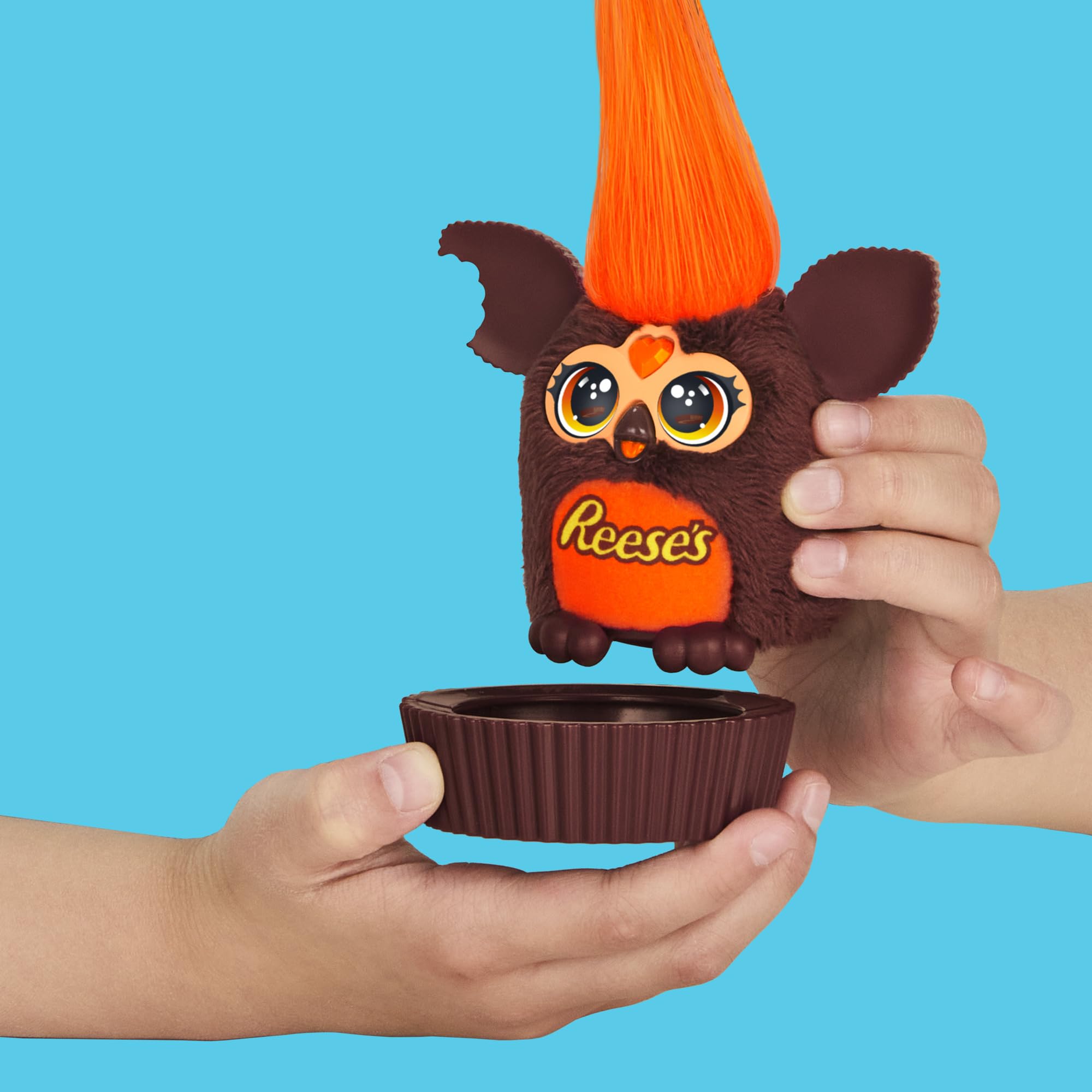 Furby Furblets REESE'S Cup Mini 3-Inch Electronic Plush | Candy Toy for Kids 6+