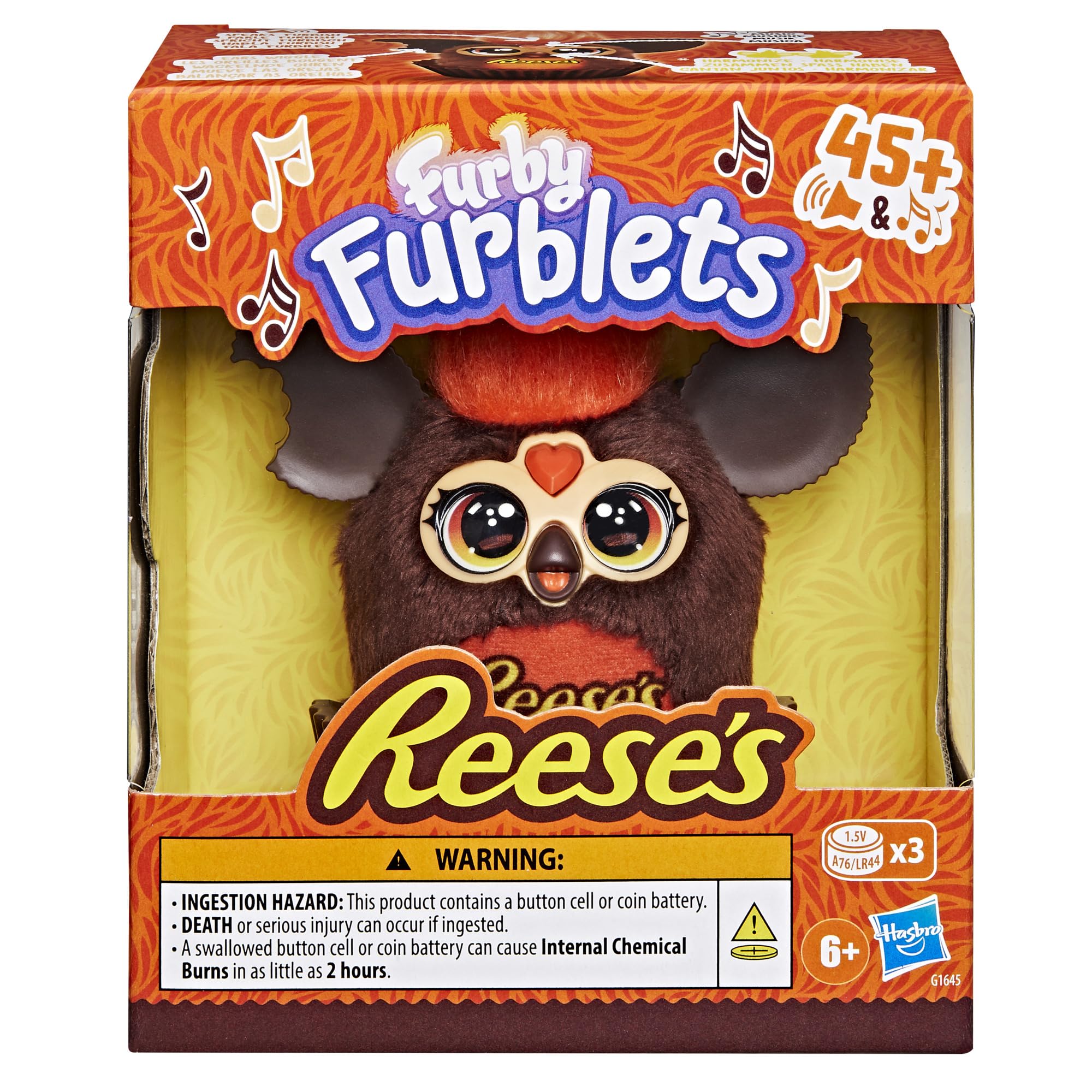 Furby Furblets REESE'S Cup Mini 3-Inch Electronic Plush | Candy Toy for Kids 6+