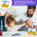 Fuutreo 24 Pcs Watercolor Paint Sets with Mini Canvas Easels | Kids Party Favors & Art Supplies