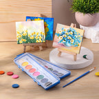 Fuutreo 24 Pcs Watercolor Paint Sets with Mini Canvas Easels | Kids Party Favors & Art Supplies