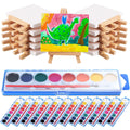 Fuutreo 24 Pcs Watercolor Paint Sets with Mini Canvas Easels | Kids Party Favors & Art Supplies
