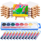 Fuutreo 24 Pcs Watercolor Paint Sets with Mini Canvas Easels | Kids Party Favors & Art Supplies