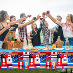 FuWeave 3 Pack International Flag Table Cover – World Flags Tablecloth 108x54 in