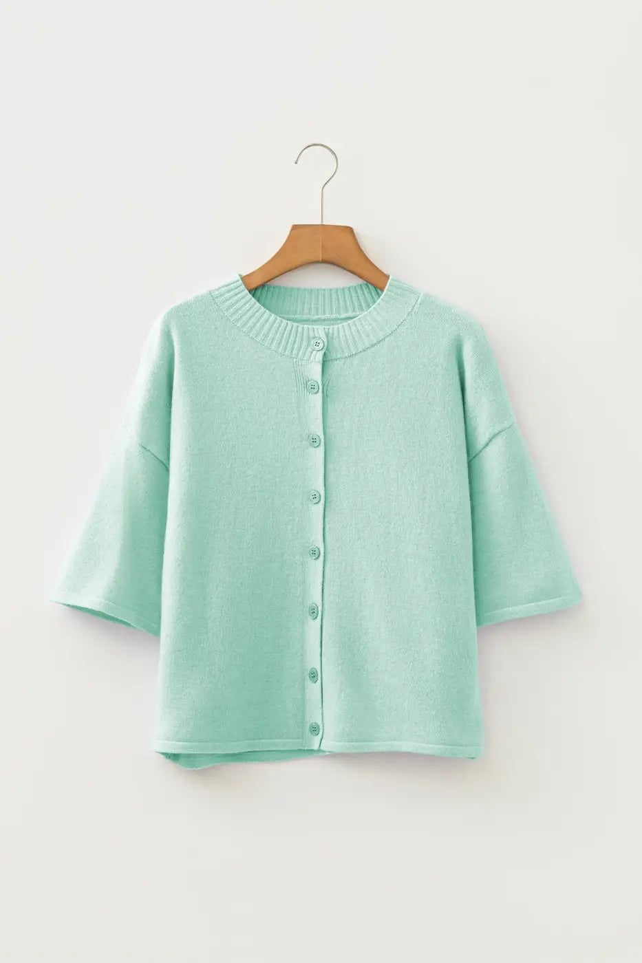 Pastel Fuzzy Knit Boxy Cardigan