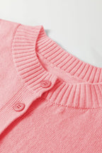 Pastel Fuzzy Knit Boxy Cardigan