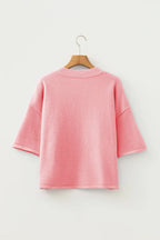 Pastel Fuzzy Knit Boxy Cardigan