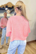 Pastel Fuzzy Knit Boxy Cardigan