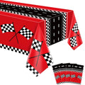 FVEOCR 4 Pcs Racing Car Tablecloths – 51 x 86 in Waterproof Party Table Covers