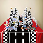 FVEOCR 4 Pcs Racing Car Tablecloths – 51 x 86 in Waterproof Party Table Covers