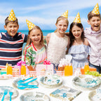 G1ngtar Ocean Seashell Party Plates & Napkins Set – 96-Piece, Serves 24