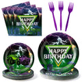 G1ngtar Monster Truck Party Supplies – 96pc Plates, Napkins & Forks (Serves 24)