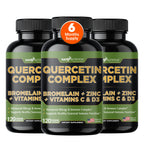 GADE NUTRITION Organic Quercetin 500mg with Bromelain, Vitamin C & Zinc | Immune Support Capsules | Made in USA, Third-Party Tested